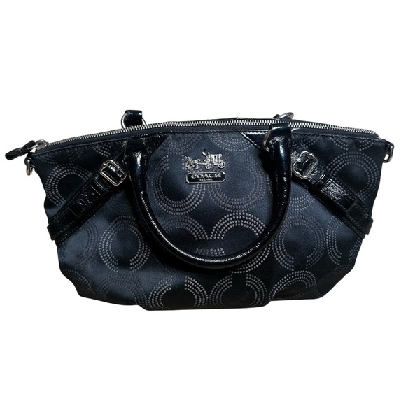 Coach Handbags - Coach Madison Dotted C Op Art Black Sophia Purse